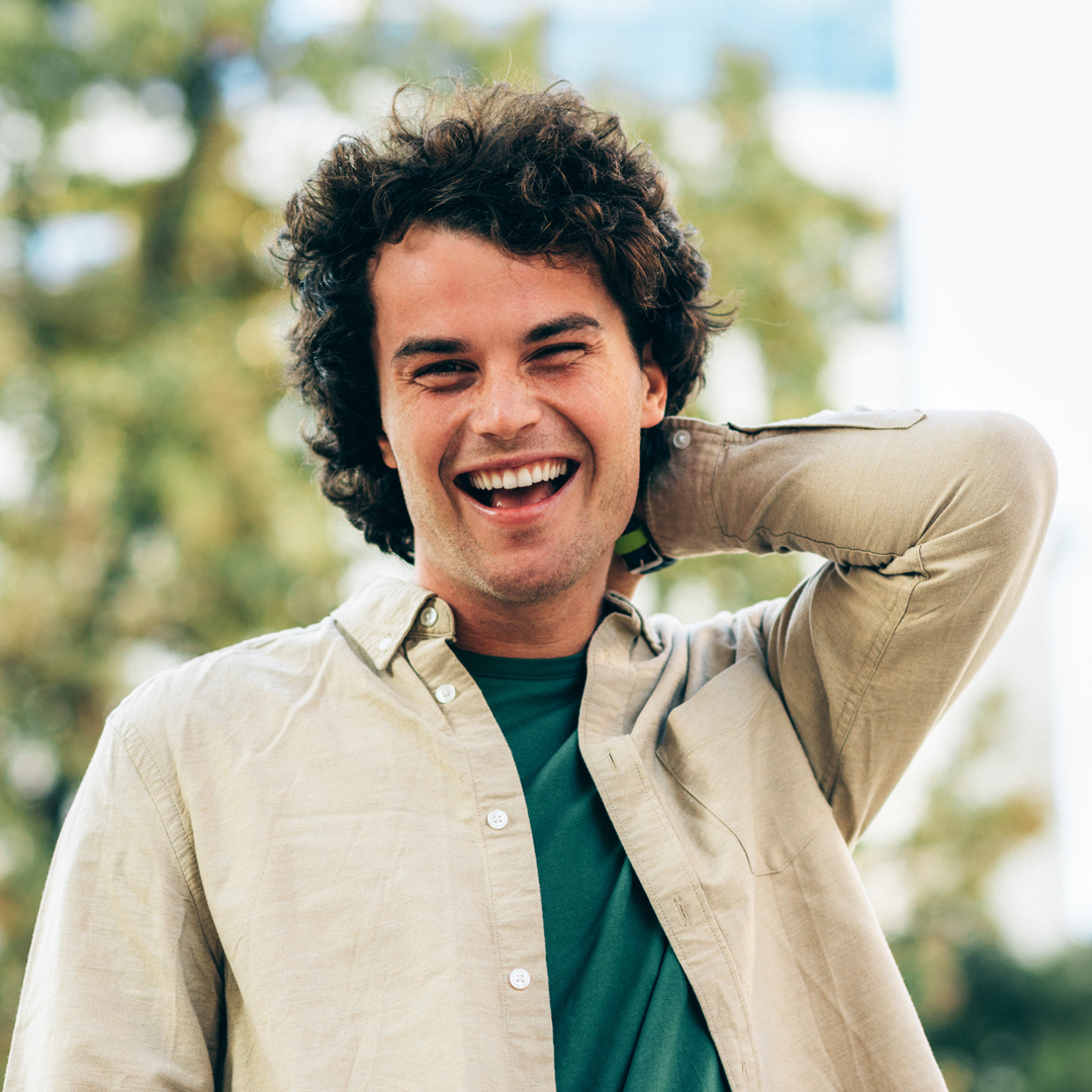 Man smiling